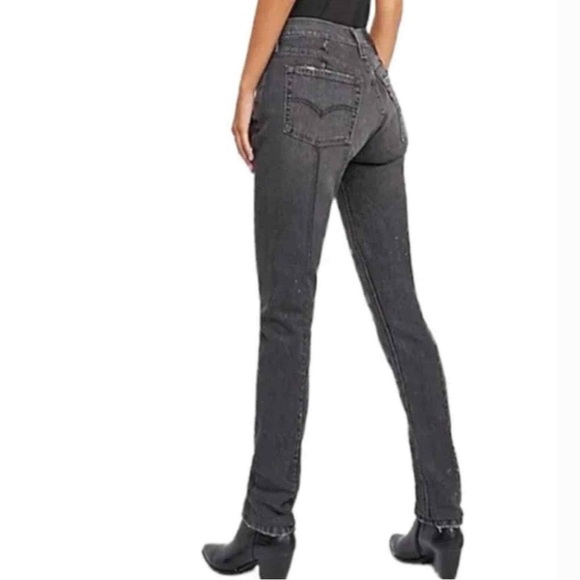 Levi’s Gray Altered 501 Skinny Jeans Size 26 - Picture 1 of 9